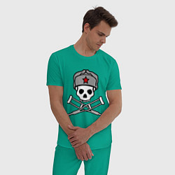 Пижама хлопковая мужская Jackass (Чудаки) СССР, цвет: зеленый — фото 2