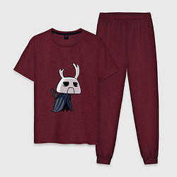 Пижама хлопковая мужская Hollow Knight, цвет: меланж-бордовый