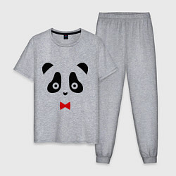 Пижама хлопковая мужская Панда (мужская), цвет: меланж