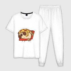 Мужская пижама Мопс-пицца
