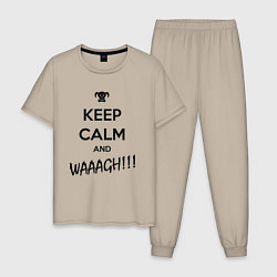 Мужская пижама Keep Calm & WAAAGH