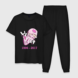 Пижама хлопковая мужская Lil Peep: 1996-2017, цвет: черный