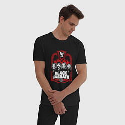 Пижама хлопковая мужская Black Sabbath Collective, цвет: черный — фото 2
