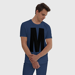 Пижама хлопковая мужская Мы(М), цвет: тёмно-синий — фото 2