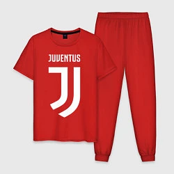 Пижама хлопковая мужская FC Juventus, цвет: красный
