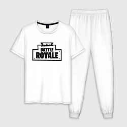 Пижама хлопковая мужская Fortnite: Battle Royale, цвет: белый