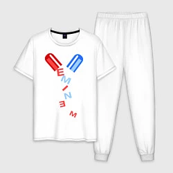 Пижама хлопковая мужская Eminem Pill, цвет: белый
