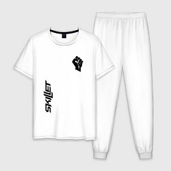 Пижама хлопковая мужская Skillet Force, цвет: белый