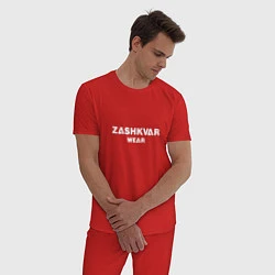Пижама хлопковая мужская ZASHKVAR WEAR, цвет: красный — фото 2