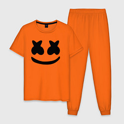 Пижама хлопковая мужская Marshmello, цвет: оранжевый