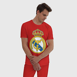 Пижама хлопковая мужская Real Madrid FC, цвет: красный — фото 2