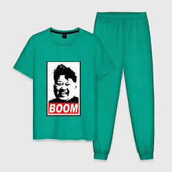 Пижама хлопковая мужская BOOM: Kim Chen Eun, цвет: зеленый