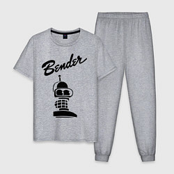 Мужская пижама Bender monochrome