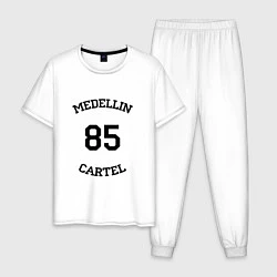 Пижама хлопковая мужская Medellin Cartel 85, цвет: белый
