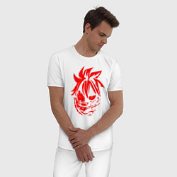 Пижама хлопковая мужская Son of Flame Dragon, цвет: белый — фото 2