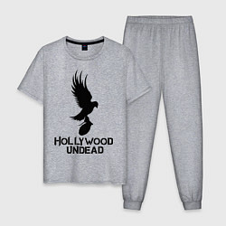Пижама хлопковая мужская Hollywood Undead, цвет: меланж