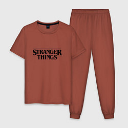 Пижама хлопковая мужская Stranger Things, цвет: кирпичный