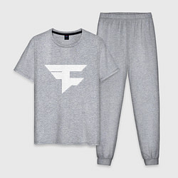 Пижама хлопковая мужская FAZE Symbol, цвет: меланж