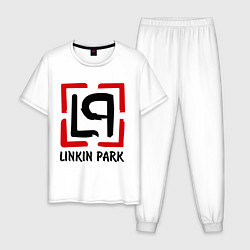 Пижама хлопковая мужская Linkin park, цвет: белый