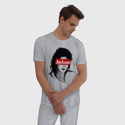 Пижама хлопковая мужская Michael Jackson Supreme, цвет: меланж — фото 2