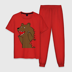 Мужская пижама Медведь цензурный