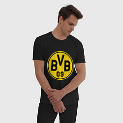 Пижама хлопковая мужская BVB 09, цвет: черный — фото 2