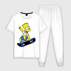 Мужская пижама Барт на скейте