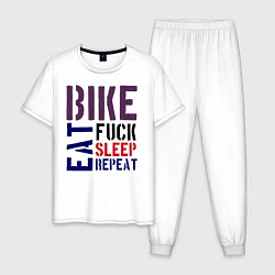 Мужская пижама Bike eat sleep repeat