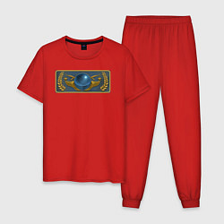 Пижама хлопковая мужская Global Elite Rank CS, цвет: красный