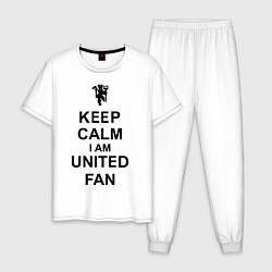 Мужская пижама Keep Calm & United fan