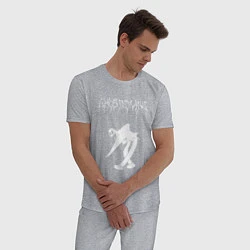 Пижама хлопковая мужская Ghostemane 2, цвет: меланж — фото 2