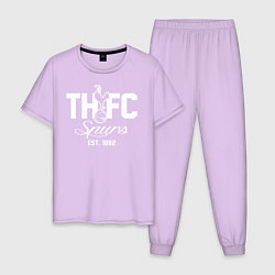 Пижама хлопковая мужская THFC Est 1882 цвета лаванда — фото 1