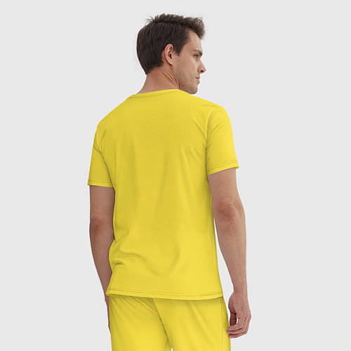 Мужская пижама Правильный человек / Желтый – фото 4