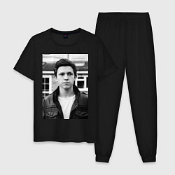 Пижама хлопковая мужская Tom Holland, цвет: черный