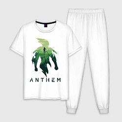 Пижама хлопковая мужская Interceptor Anthem, цвет: белый