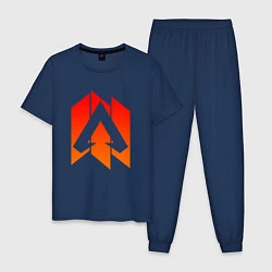 Пижама хлопковая мужская Apex Legends: Symbol, цвет: тёмно-синий