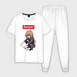 Пижама хлопковая мужская Senpai Gop-Stop, цвет: белый