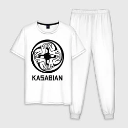 Пижама хлопковая мужская Kasabian: Symbol, цвет: белый