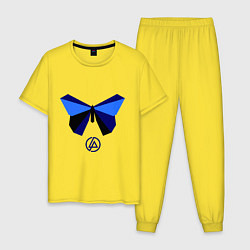 Пижама хлопковая мужская Linkin Park: Butterfly цвета желтый — фото 1