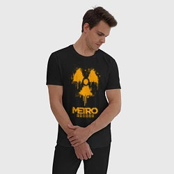 Пижама хлопковая мужская METRO EXODUS, цвет: черный — фото 2