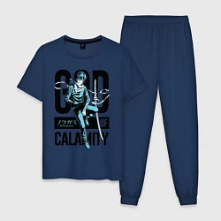 Пижама хлопковая мужская God of Calamity, цвет: тёмно-синий