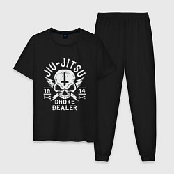 Пижама хлопковая мужская Jiu Jitsu, цвет: черный