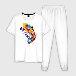 Пижама хлопковая мужская Kobe Bryant, цвет: белый