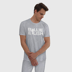 Пижама хлопковая мужская BILLIE EILISH, цвет: меланж — фото 2