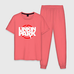 Пижама хлопковая мужская LINKIN PARK, цвет: коралловый