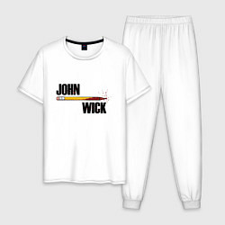 Пижама хлопковая мужская John Wick, цвет: белый