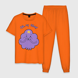 Пижама хлопковая мужская Oh, my Glob!, цвет: оранжевый