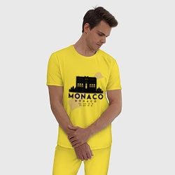 Пижама хлопковая мужская Монако, цвет: желтый — фото 2