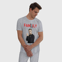Пижама хлопковая мужская ЕГОР КРИД - FAMILY, цвет: меланж — фото 2