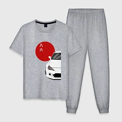 Пижама хлопковая мужская Toyota GT 86 Hachirocku, цвет: меланж